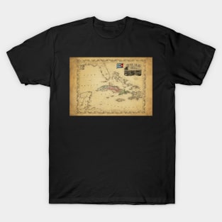 Old Map - Vintage - Cuba T-Shirt